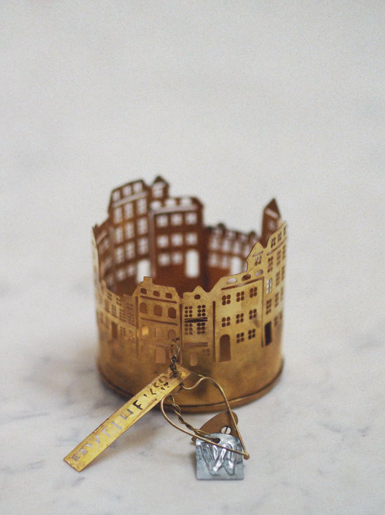 Brass Townhouse Tealight Holder