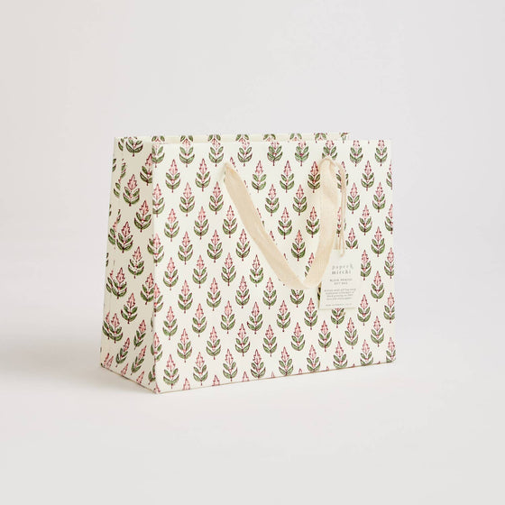 Medium Hand Block Printed Gift Bags - Pinks