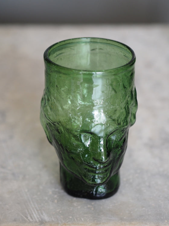 Large Green Head Vase by La Soufflerie