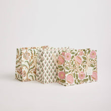  Medium Hand Block Printed Gift Bags - Pinks