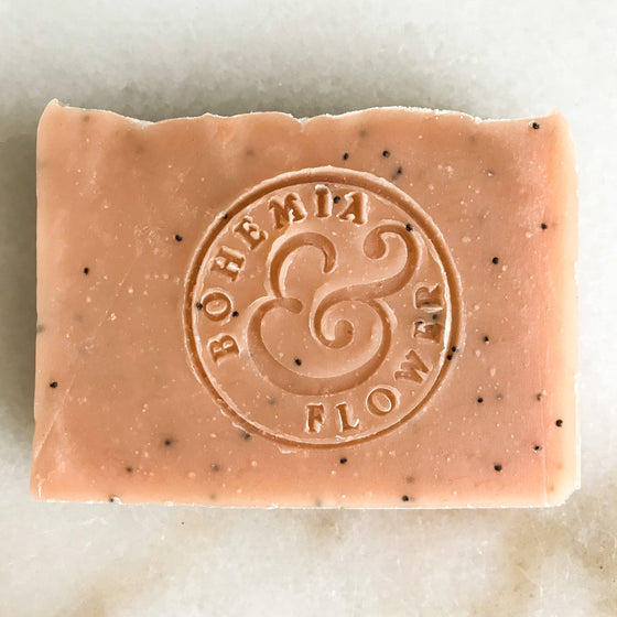 Garden Bar Soap - Pink Clay, Rose & Poppy Seed