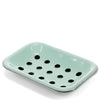 Two-Part Enamel Soap Dish - Blue/Green