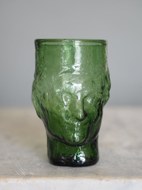 Large Green Head Vase by La Soufflerie