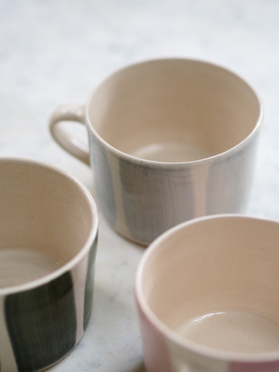 Wonki Ware Stripe Handmade Mugs