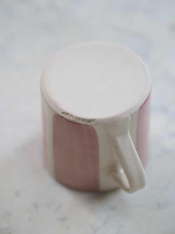 Wonki Ware Large Pink Stripe Mug