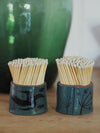 Teal & Black Match Pots by Steven Jenkins