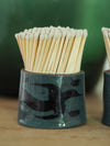 Teal & Black Match Pots by Steven Jenkins