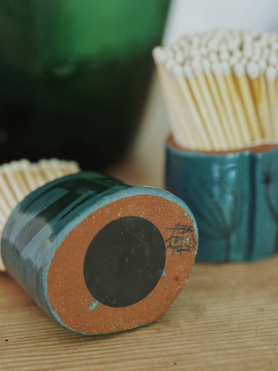 Teal & Black Match Pots by Steven Jenkins