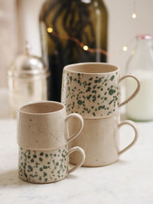  Hand Thrown Stoneware Mugs