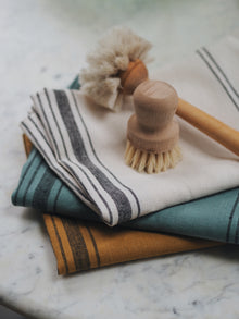  Cotton & Linen Grain Sack Stripe Tea Towels