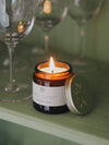 Green Fig Scented Soy Candles in Amber Jars - The Botanical Candle Co.