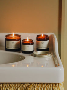  Orange Blossom Scented Soy Candles in Amber Jars - The Botanical Candle Co.
