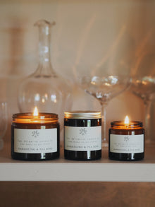  Darjeeling & Tea Rose Soy Candles in Amber Jars - The Botanical Candle Co.