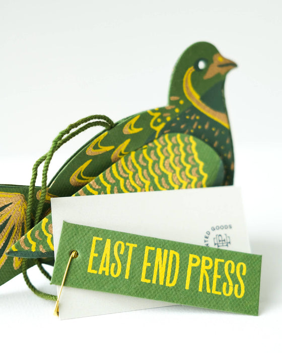 Partridge Screen-Printed Board Decoration