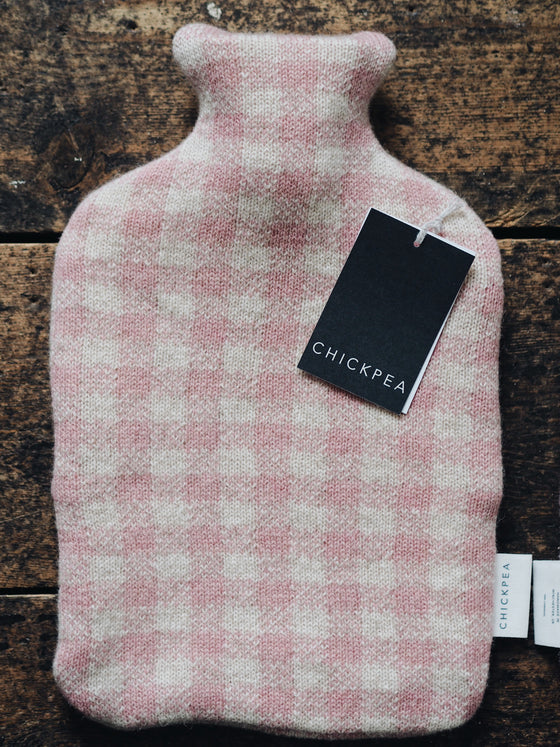 Pink Lambswool Hot Water Bottles by CHICKPEA - The Botanical Candle Co.