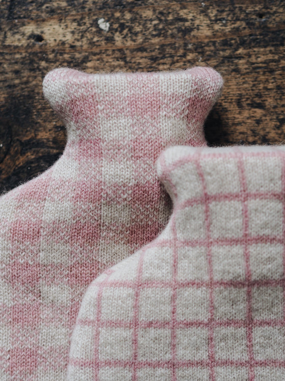 Pink Lambswool Hot Water Bottles by CHICKPEA - The Botanical Candle Co.