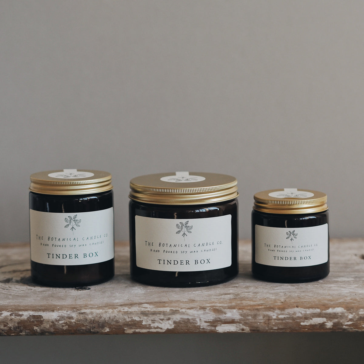 Tinder Box Soy Candles in Amber Jars – The Botanical Candle Co.