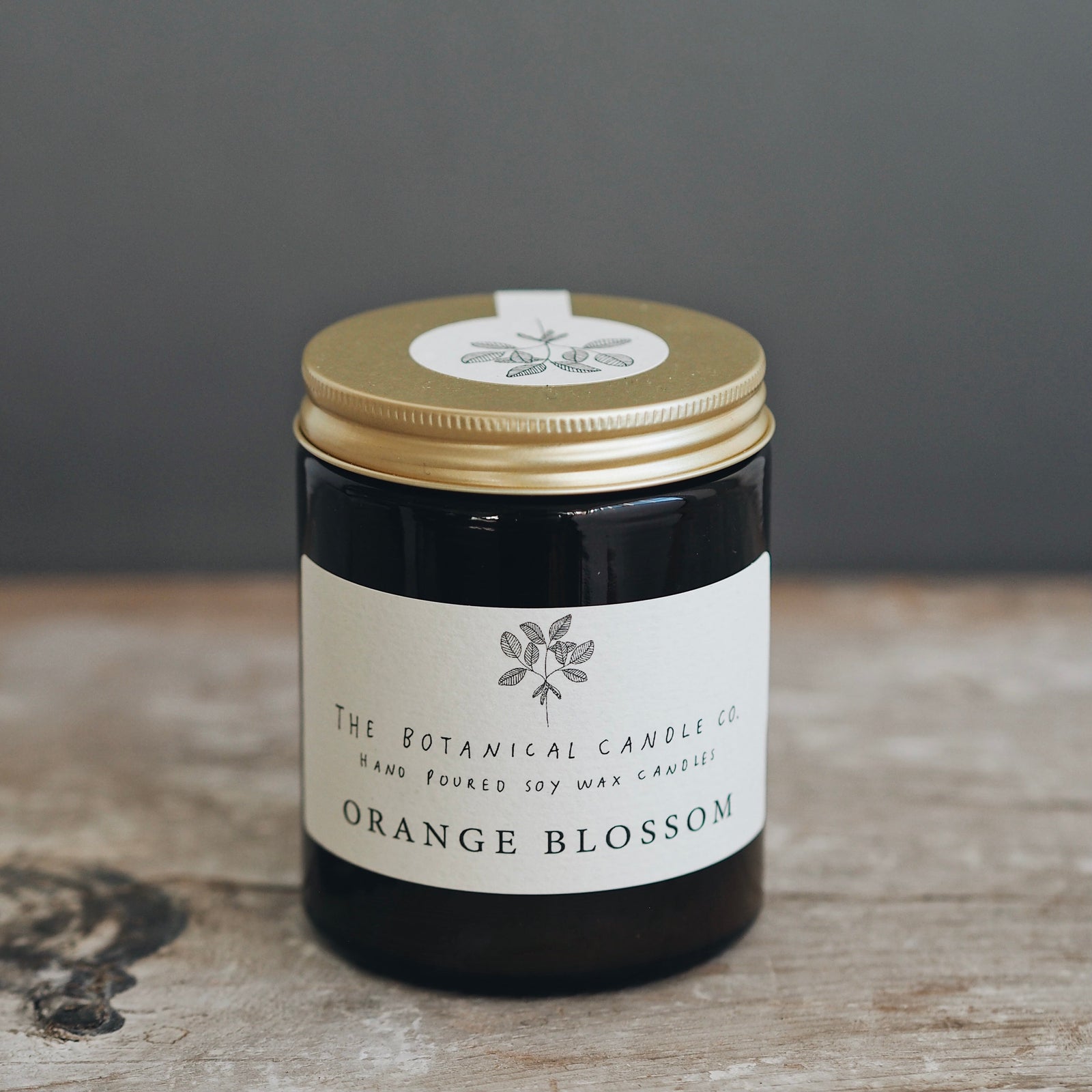 Orange Blossom Scented Soy Candles in Amber Jars – The Botanical Candle Co.